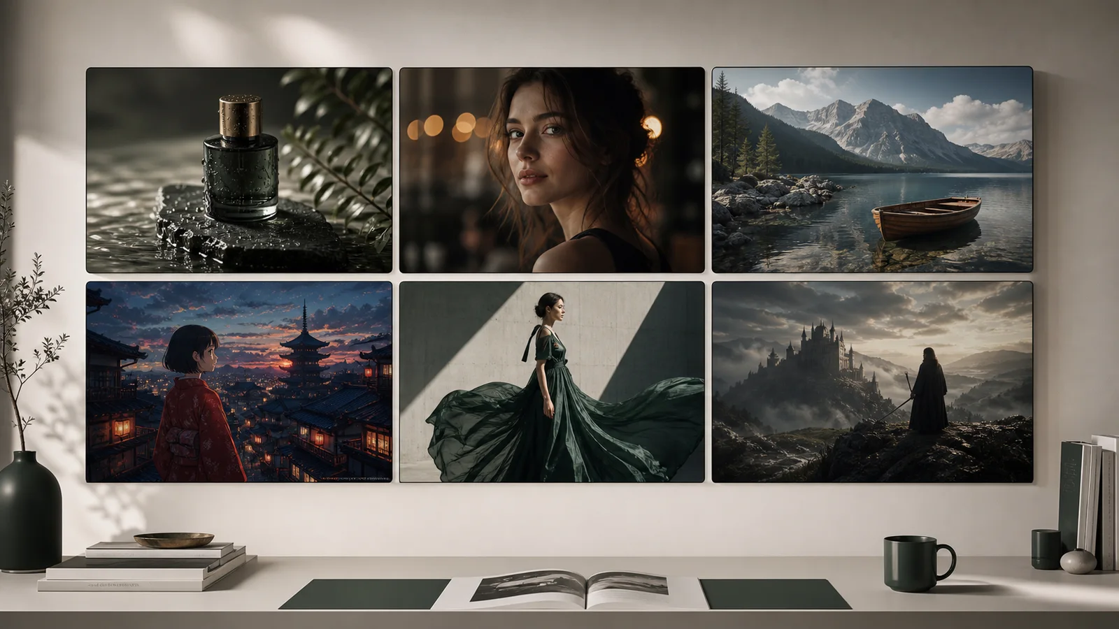 Gallery of AI video model output styles