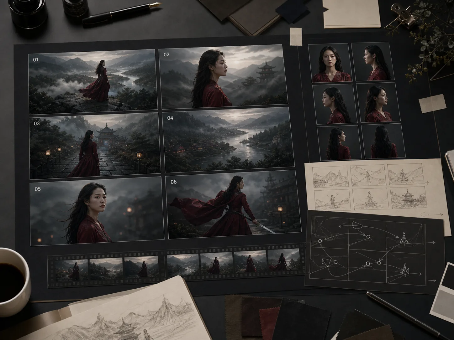 Veo gallery of cinematic 4K and native-audio video output styles