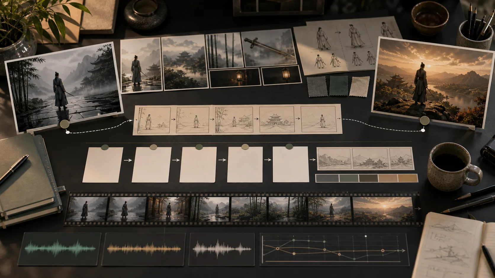 Wan Thinking Mode workflow with first frame, last frame, references, and planning path