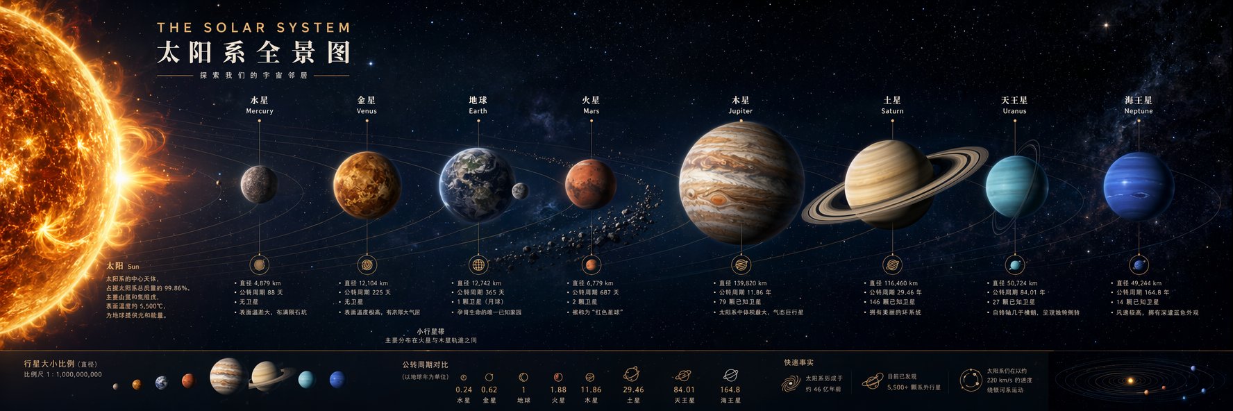 请生成一张【超宽科学科普长卷】,单张完整图片,不要拼图,不要多宫格,不要分栏。 尺寸:横版
