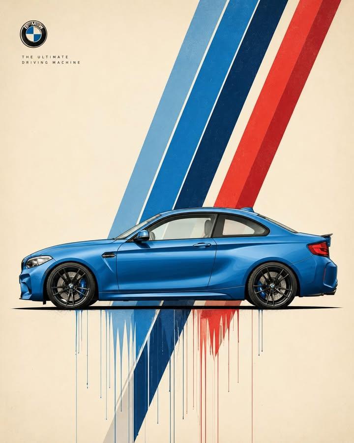 Ultra-clean automotive poster design featuring a [CAR], perfect side profile,