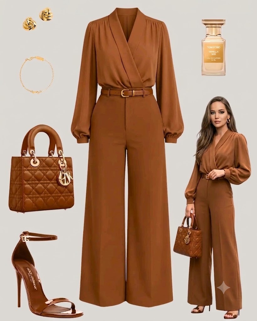 A clean fashion mood board on a minimalist light beige background featuring a
