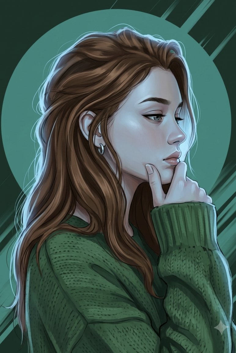 A cohesive series of digital illustrations featuring a consistent character