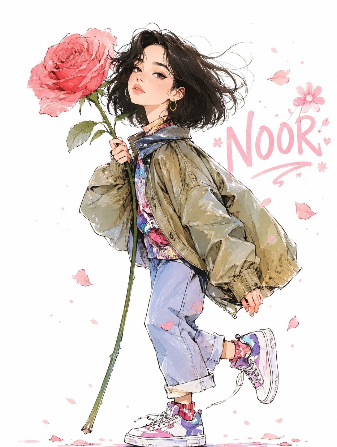 Use the reference image as the exact composition and artistic style