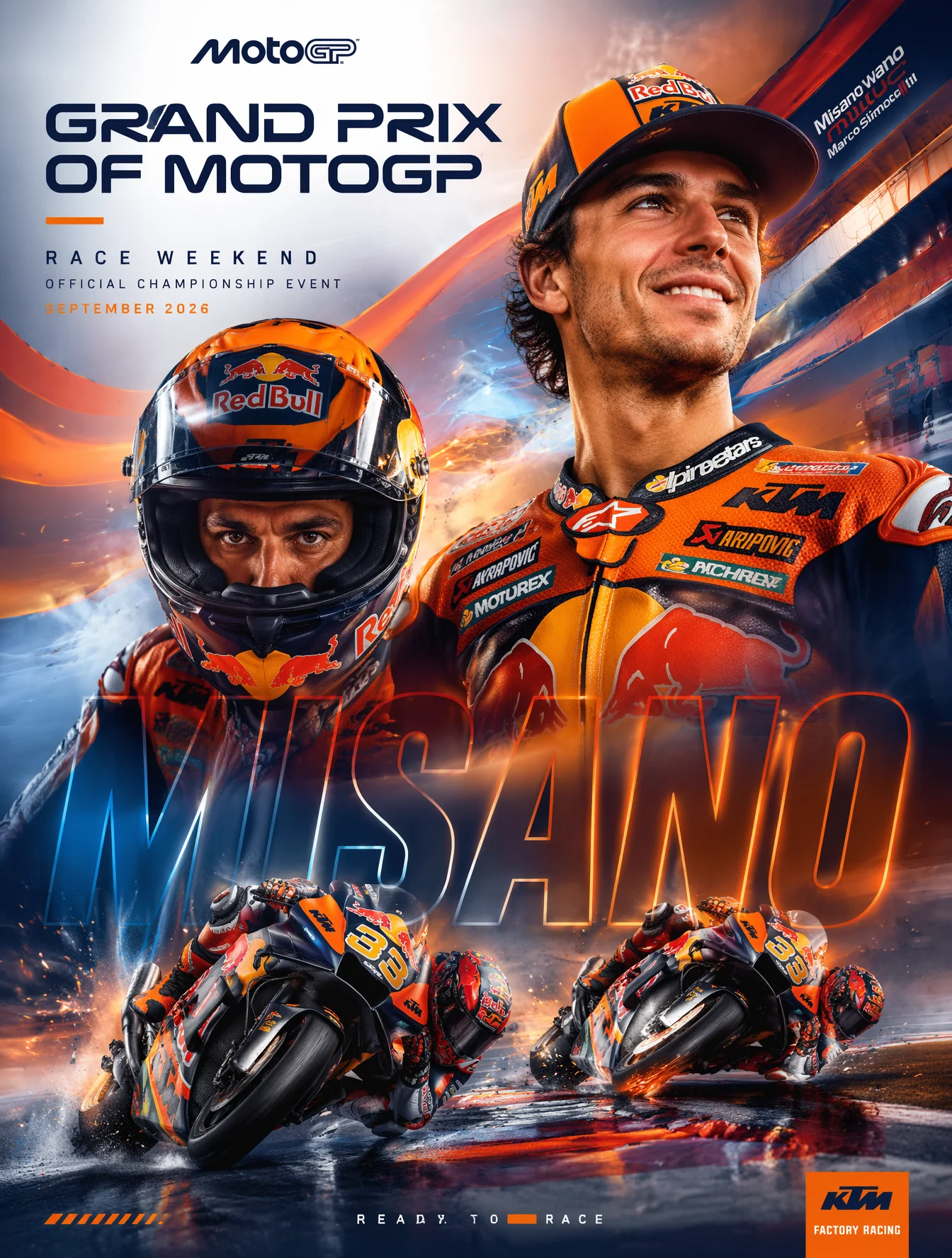 Ultra-premium MotoGP championship poster, luxury motorspo...