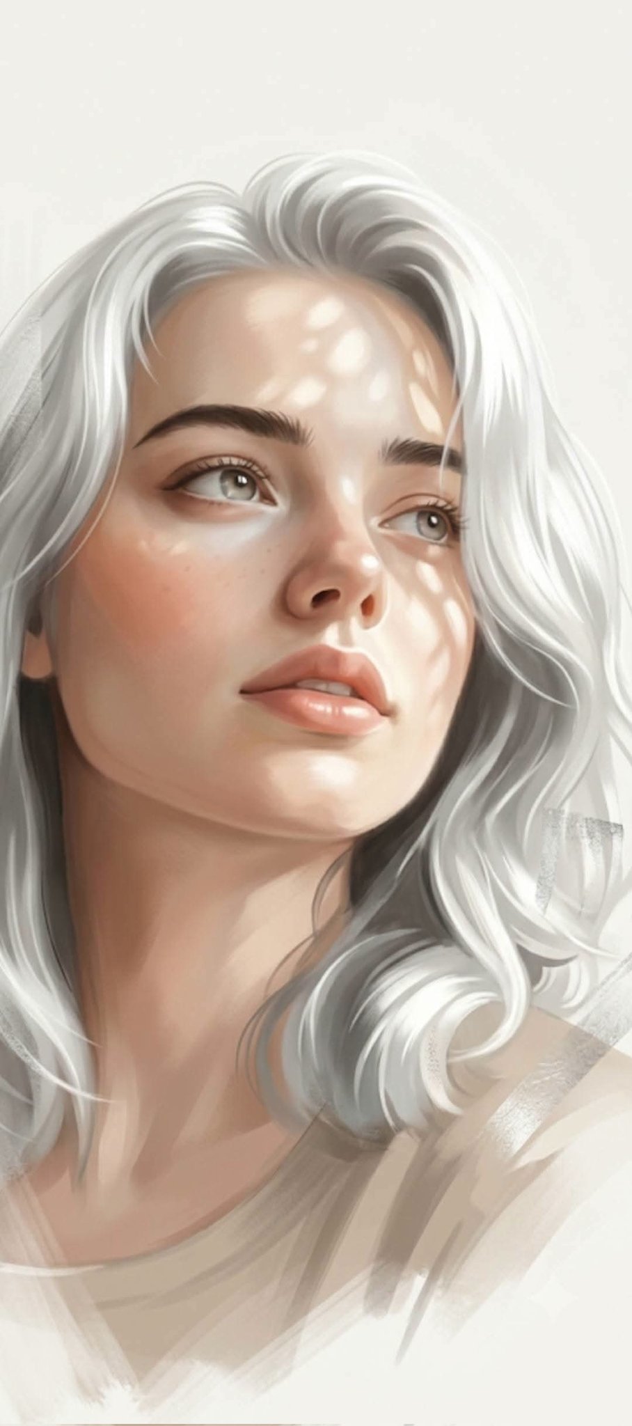 Elegant semi-realistic digital painting, premium editorial illustration,