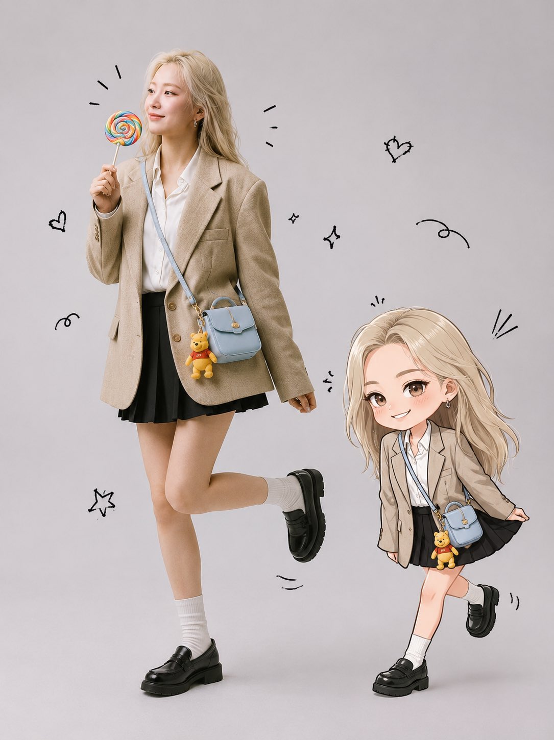 A full-body ultra-realistic studio portrait using the uploaded photo as the