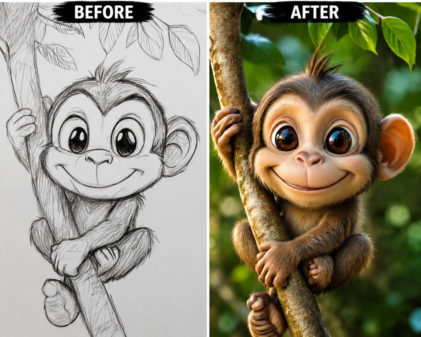 Sketch → Photorealistic Image From a simple sketch to a stunning realistic