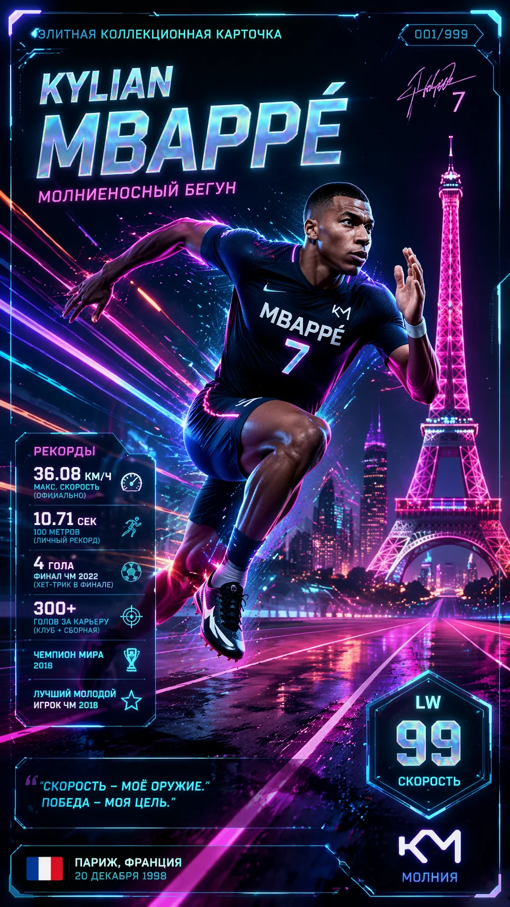 Kylian Mbappé — Молниеносный бегун «Элитная коллекционная...
