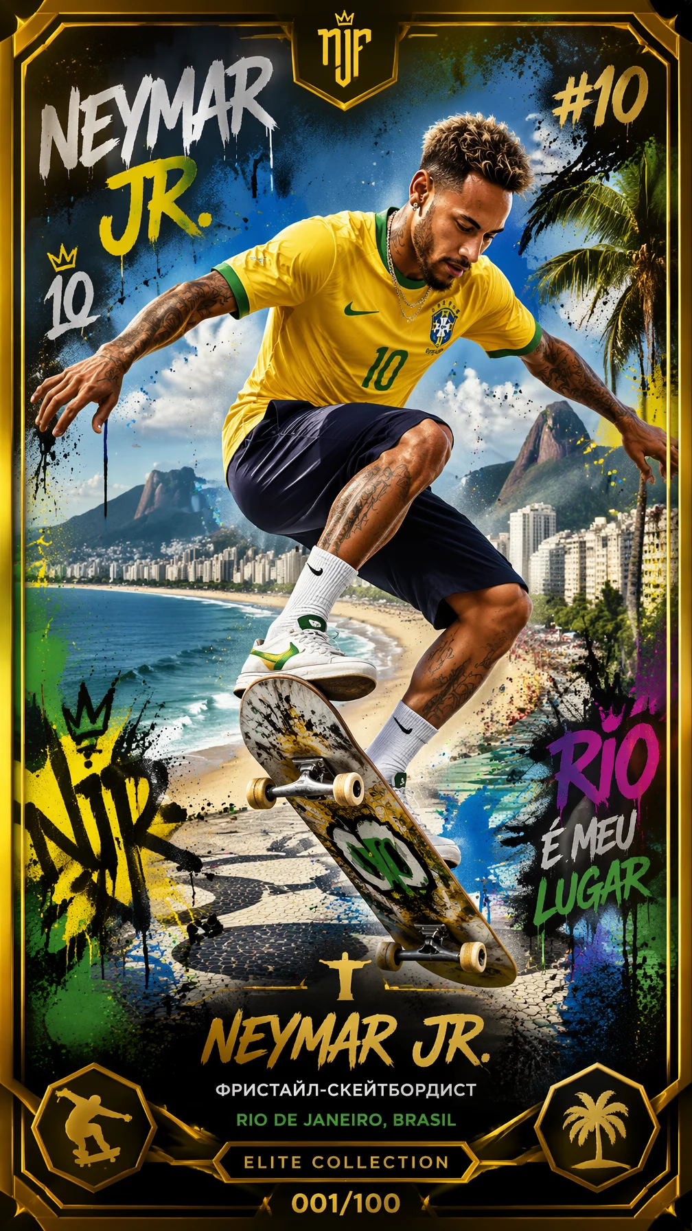 Neymar Jr. — Фристайл‑скейтбордист «Элитная коллекционная...