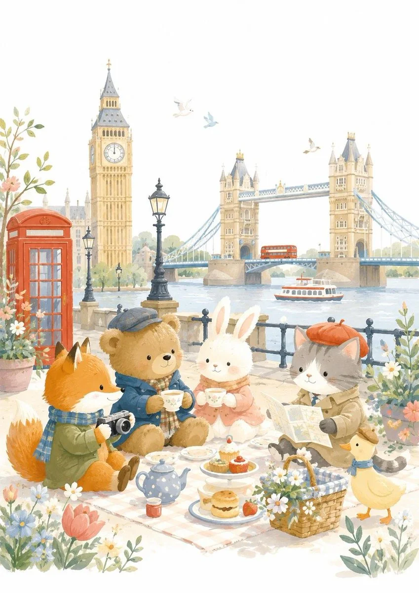 Cute Animal Friends Travel Storybook