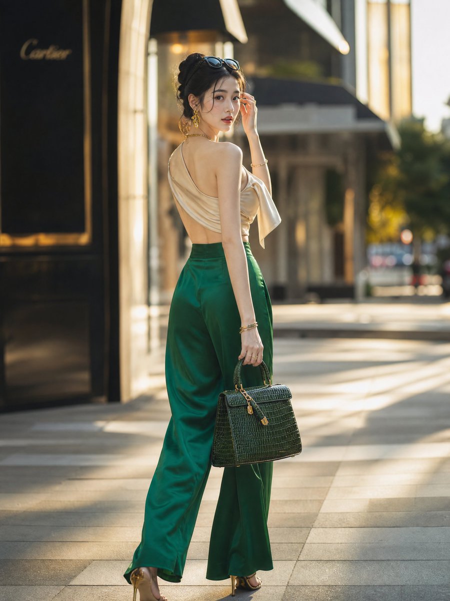 An impossibly beautiful young Korean actress captured in a candid telephoto photograph...
