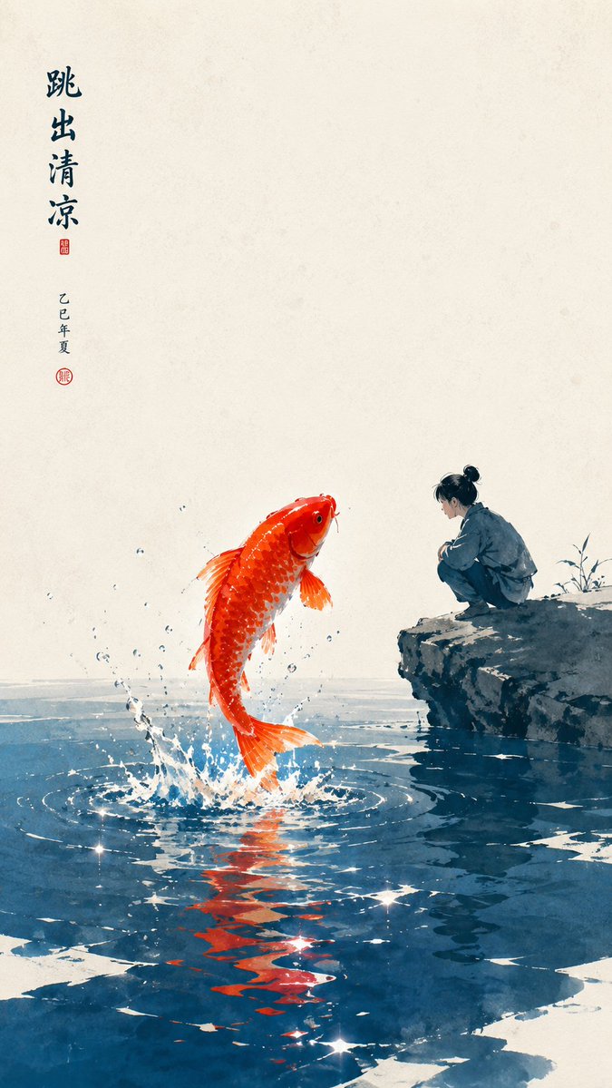 主题方向:东方禅意极简插画