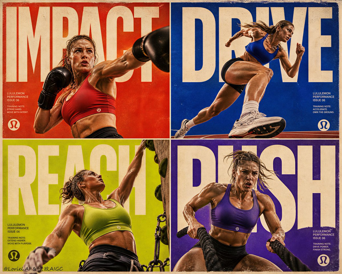 Create the sixth poster in the same premium Lululemon sports bra campaign series, devel...