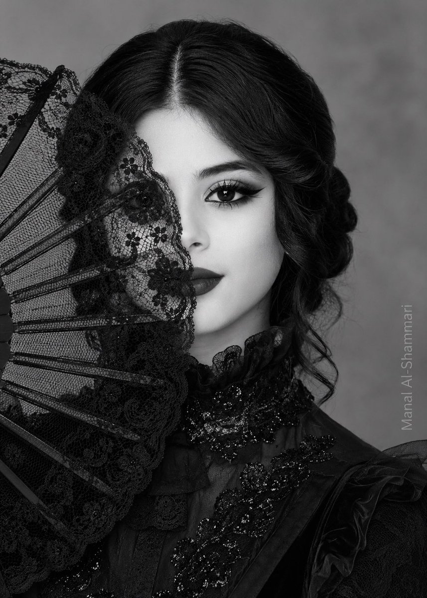 A stunning 8K black and white photograph captures the girl's features without any retou...
