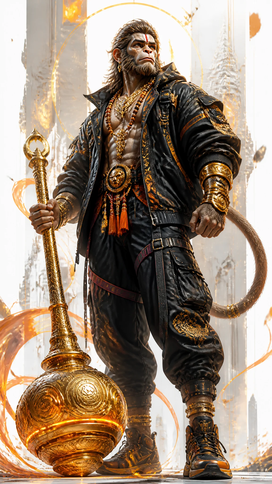 A premium collector-edition character poster of Lord Hanu...