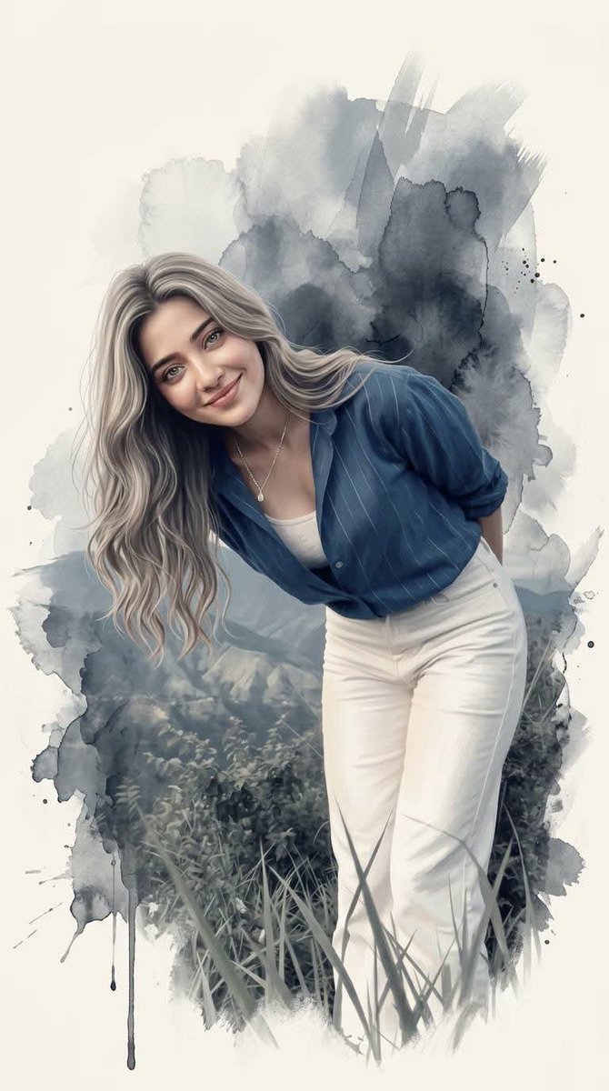 Ultra-premium fine-art digital portrait blending painterly realism with contemporary ed...