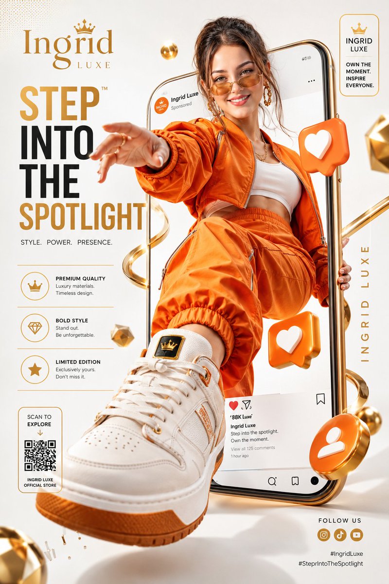 A dynamic luxury commercial advertising poster featuring a hyper-realistic 3D render of...