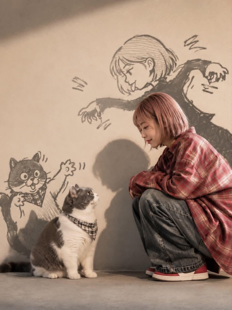 Wholesome anime-inspired lifestyle portrait of a cute young woman with a short pastel-p...