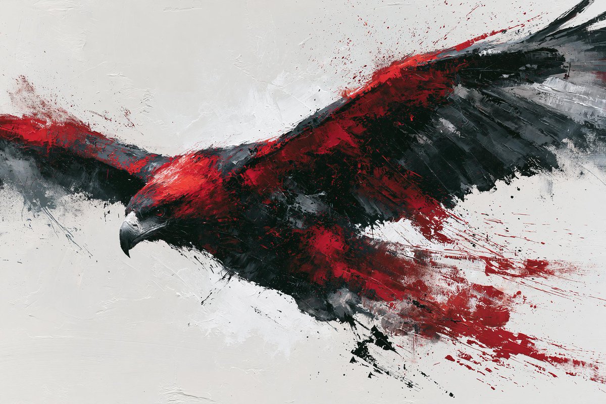 An Acrylic Kinetic Wilderness interpretation of a soaring eagle, where the raw dynamism...