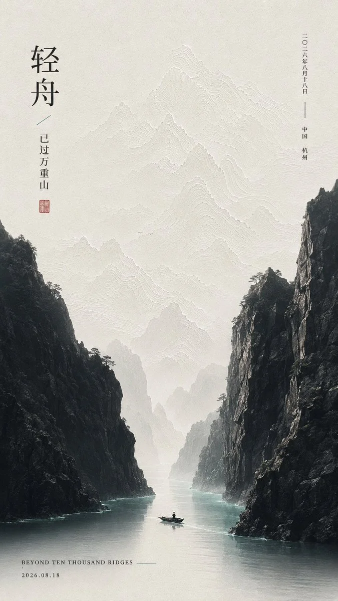 Oriental Minimalist Poetry Poster