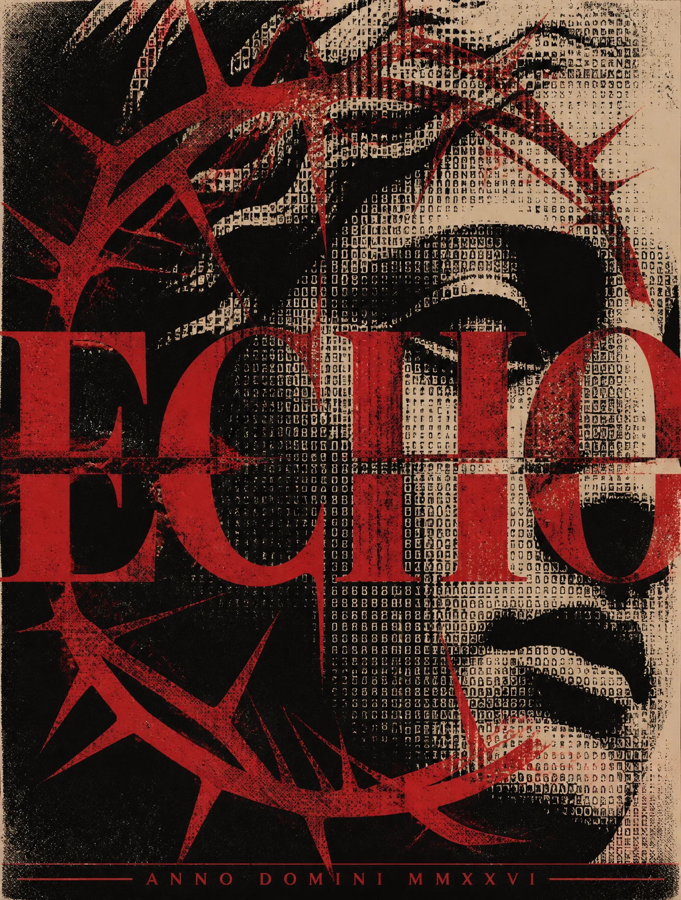 A monumental, high-impact graphic design exhibition poste...