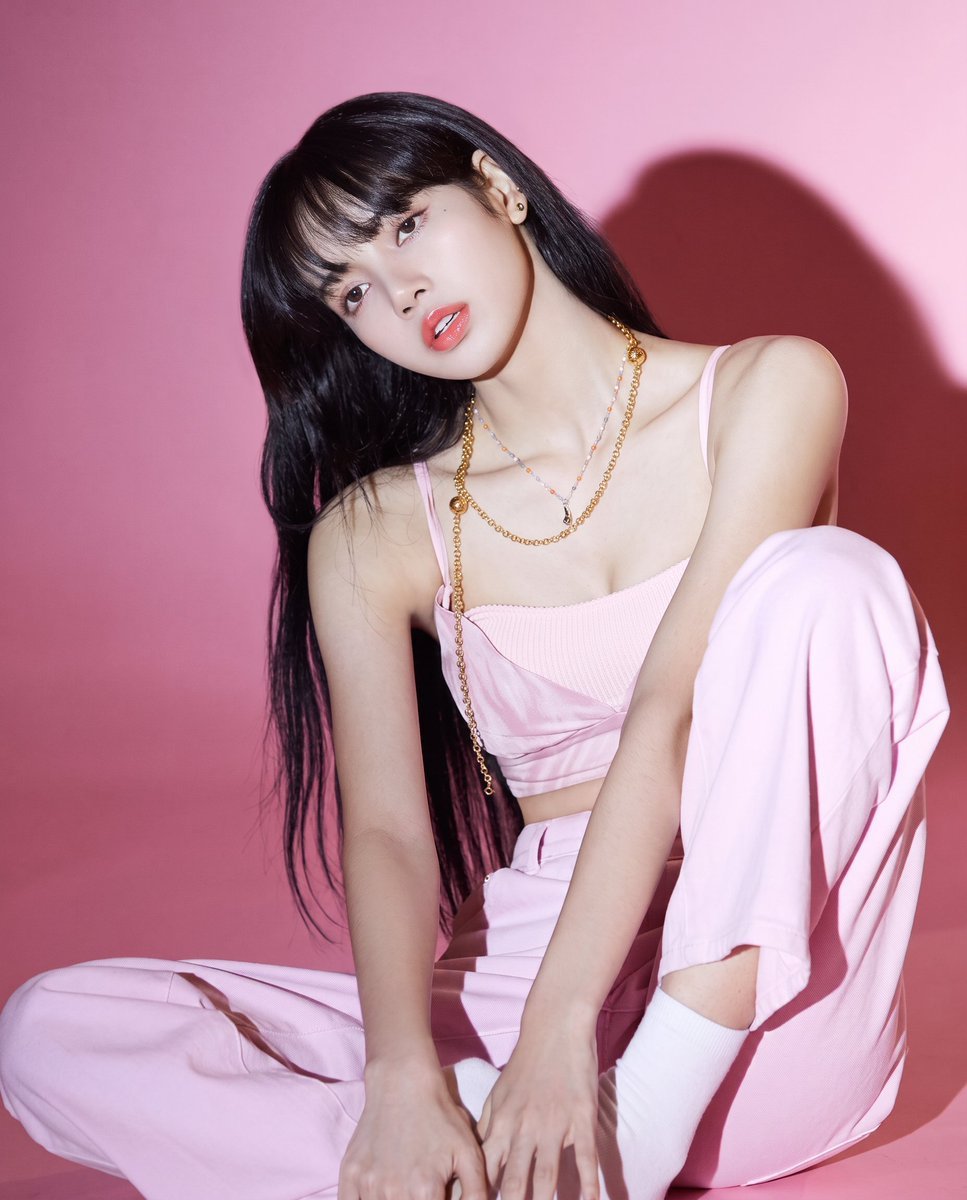 Ultra-realistic editorial fashion portrait of a beautiful young East Asian woman with d...