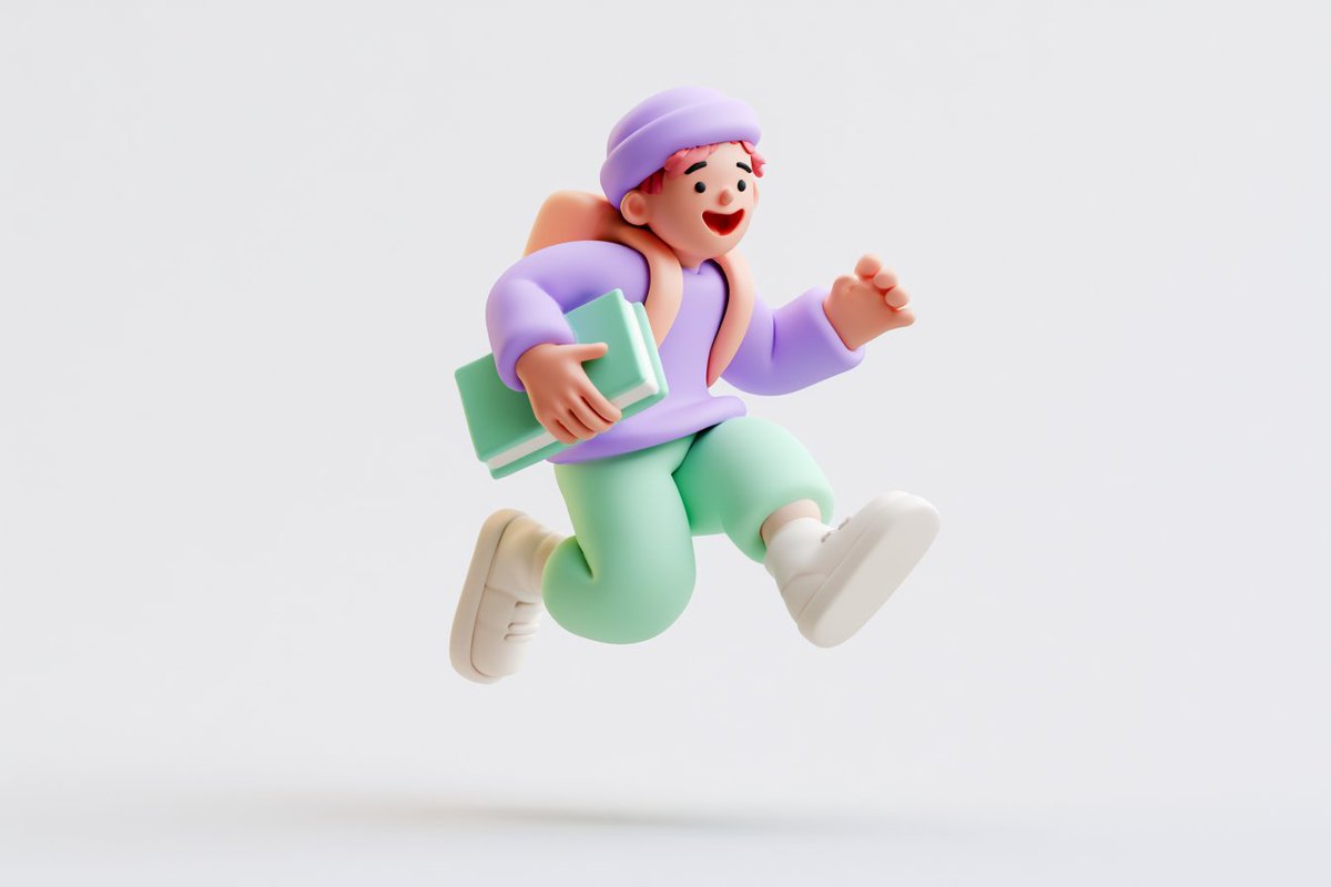 Cute 3D render of a [subject], matte surface, kneaded clay icon style, simple stylized...