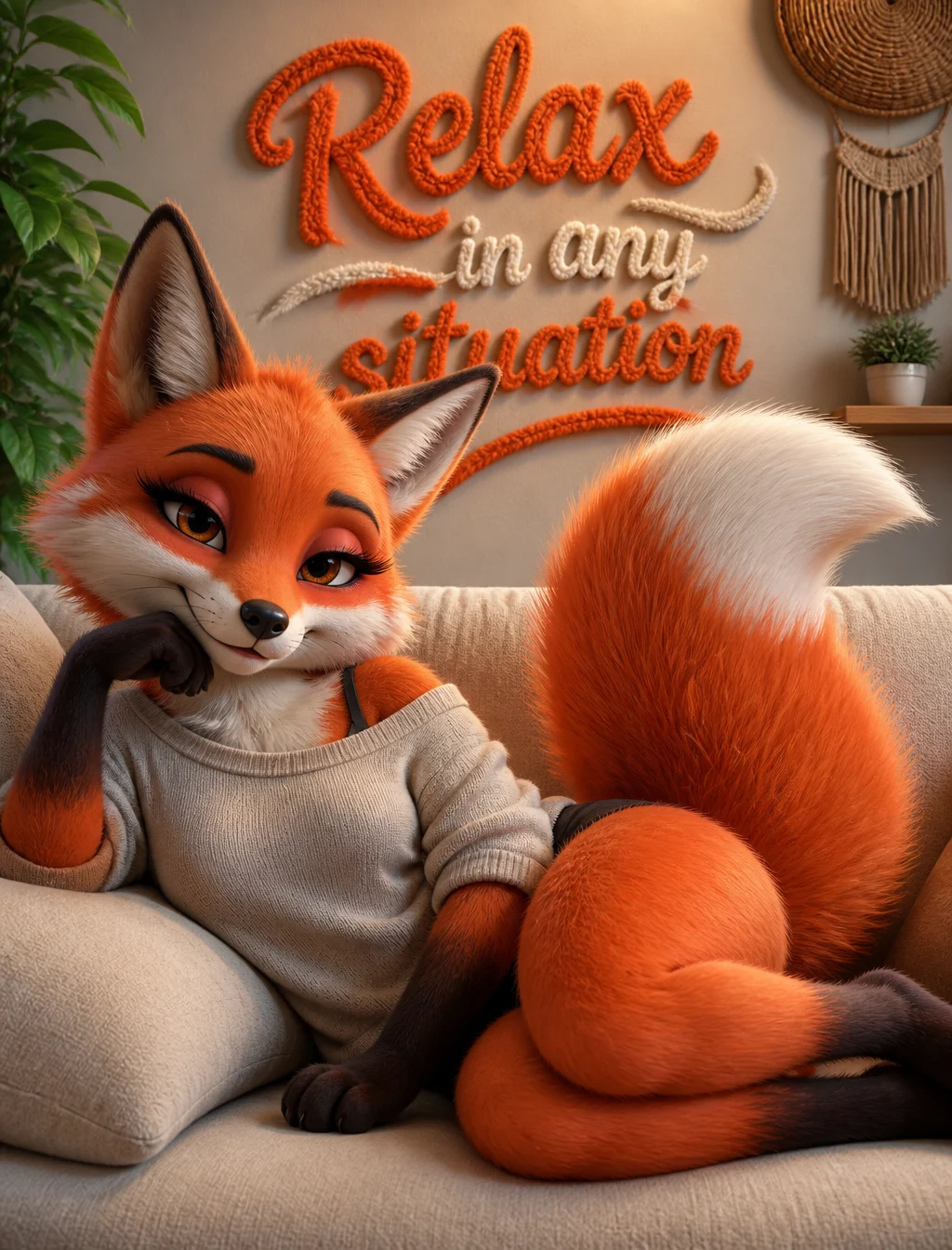 A stunning 3D rendering showcases an anthropomorphic red ...