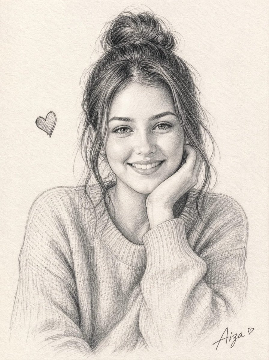 highly detailed pencil sketch on textured paper, featuring a young woman with a gentle...