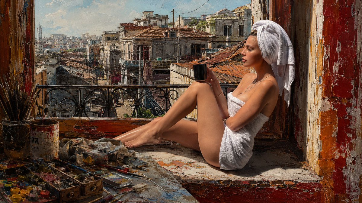 A high-resolution, photorealistic digital illustration with intricate painterly texture...