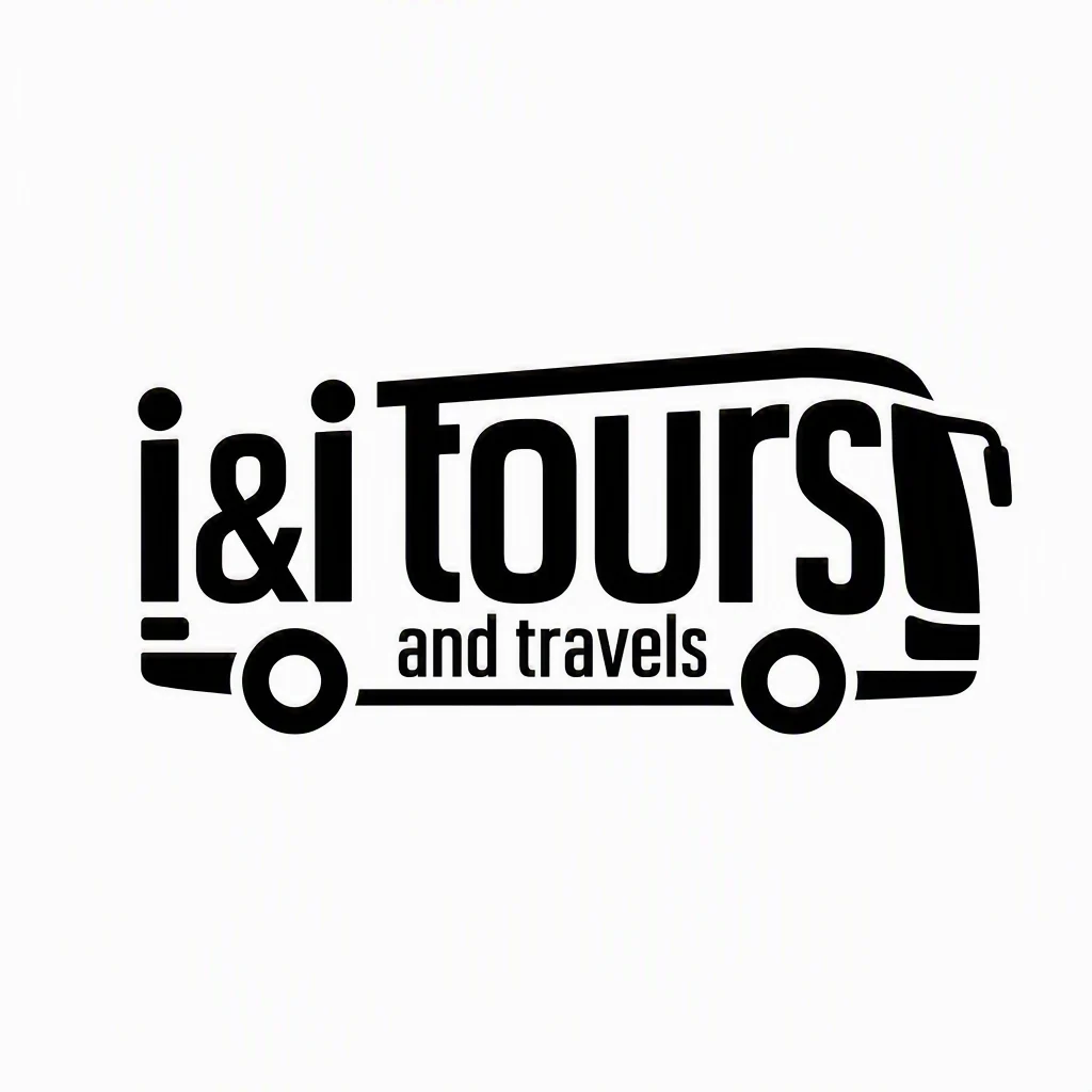 A minimalist logo design where the word "i&i tours and tr...