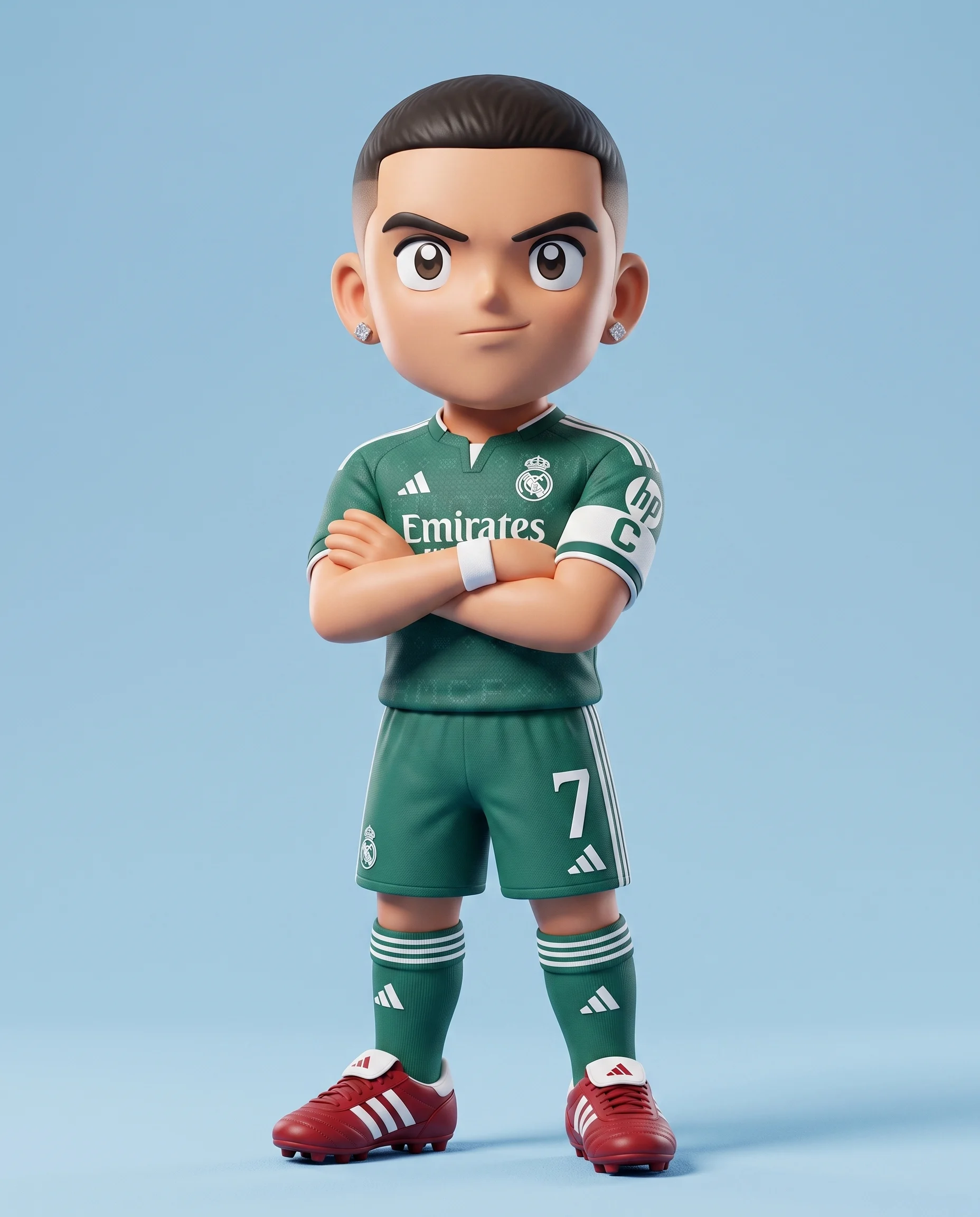 3D rendered caricature figurine of oliver atom supercampe...