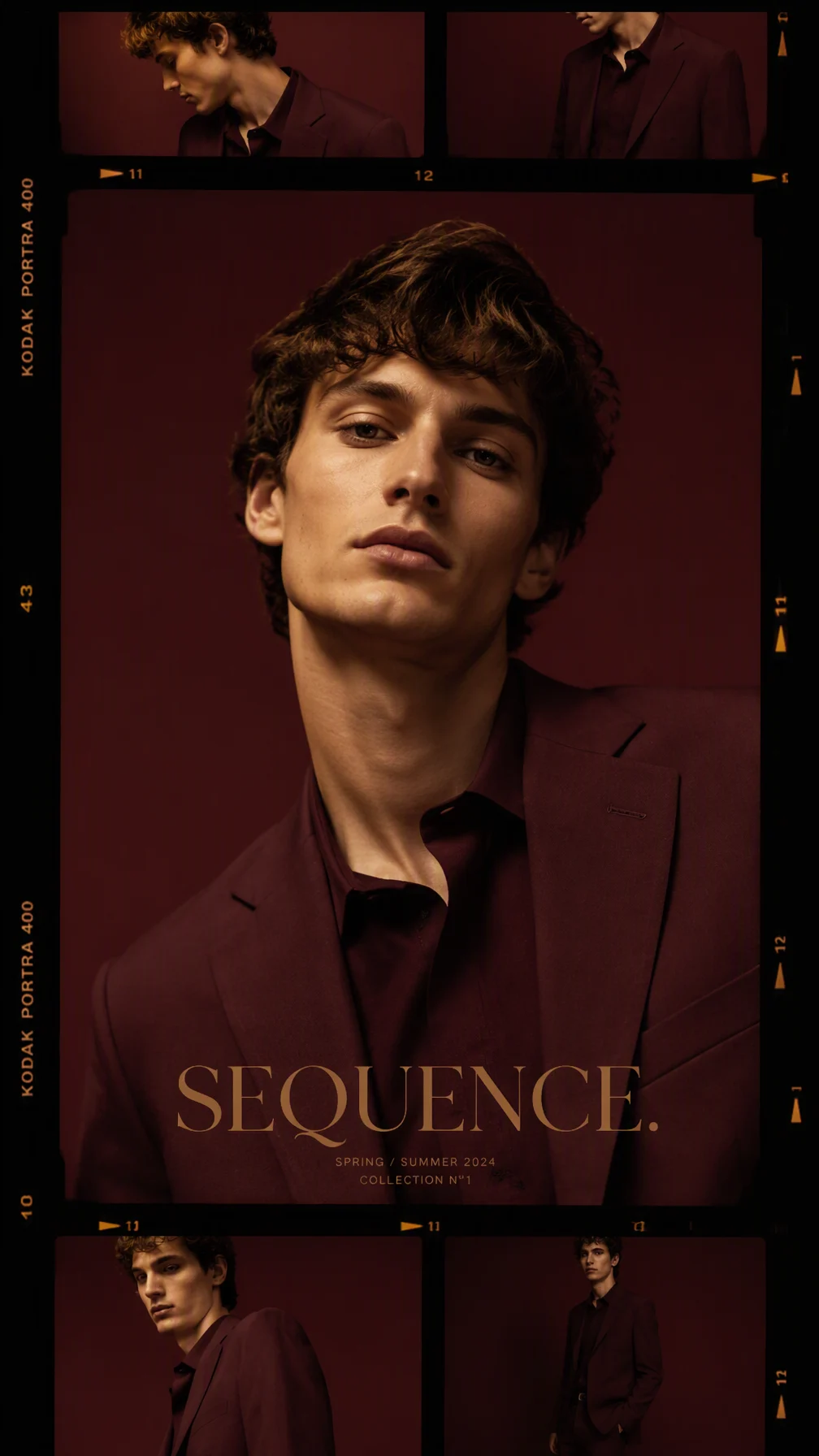 Premium editorial campaign.Main Subject: Young male model...