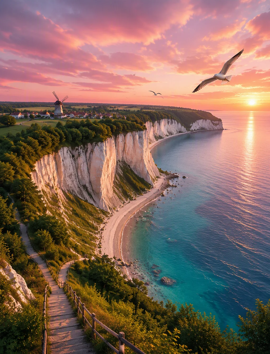 A captivating 3D render of a picturesque Danish landscape...