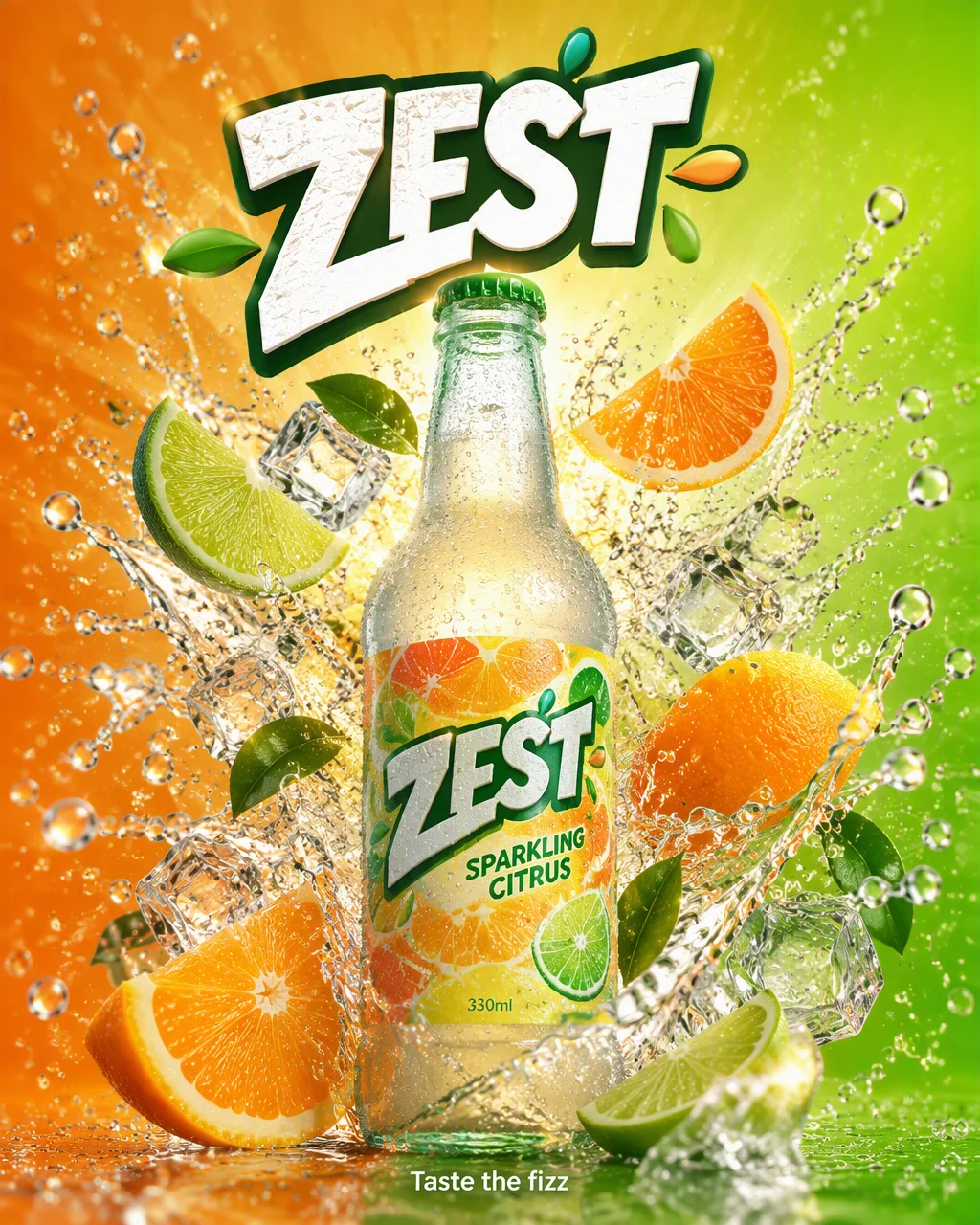 Create a hyper-realistic premium beverage advertising pos...
