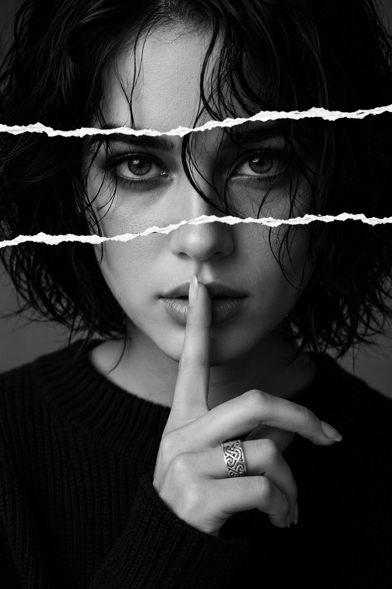 Create a series of three separate, highly detailed surrealist portrait images, each wit...