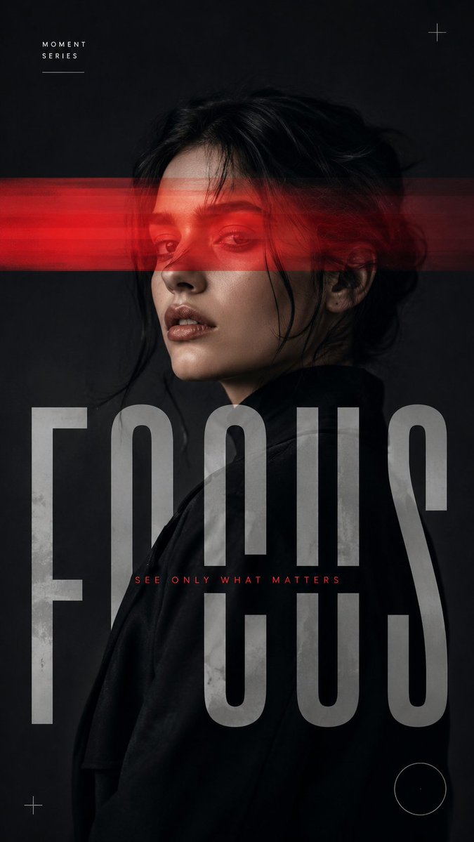 Create a medium-sized 9:16 experimental editorial portrait poster using the following c...