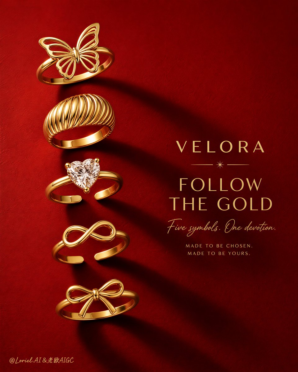 Create a luxury flagship jewelry campaign poster for an original fine-jewelry brand nam...