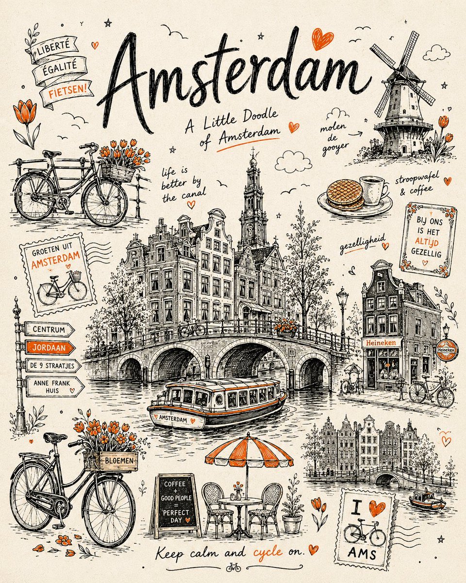 Create a vertical 4:5 minimalist doodle travel poster for [CITY, COUNTRY], featuring [I...