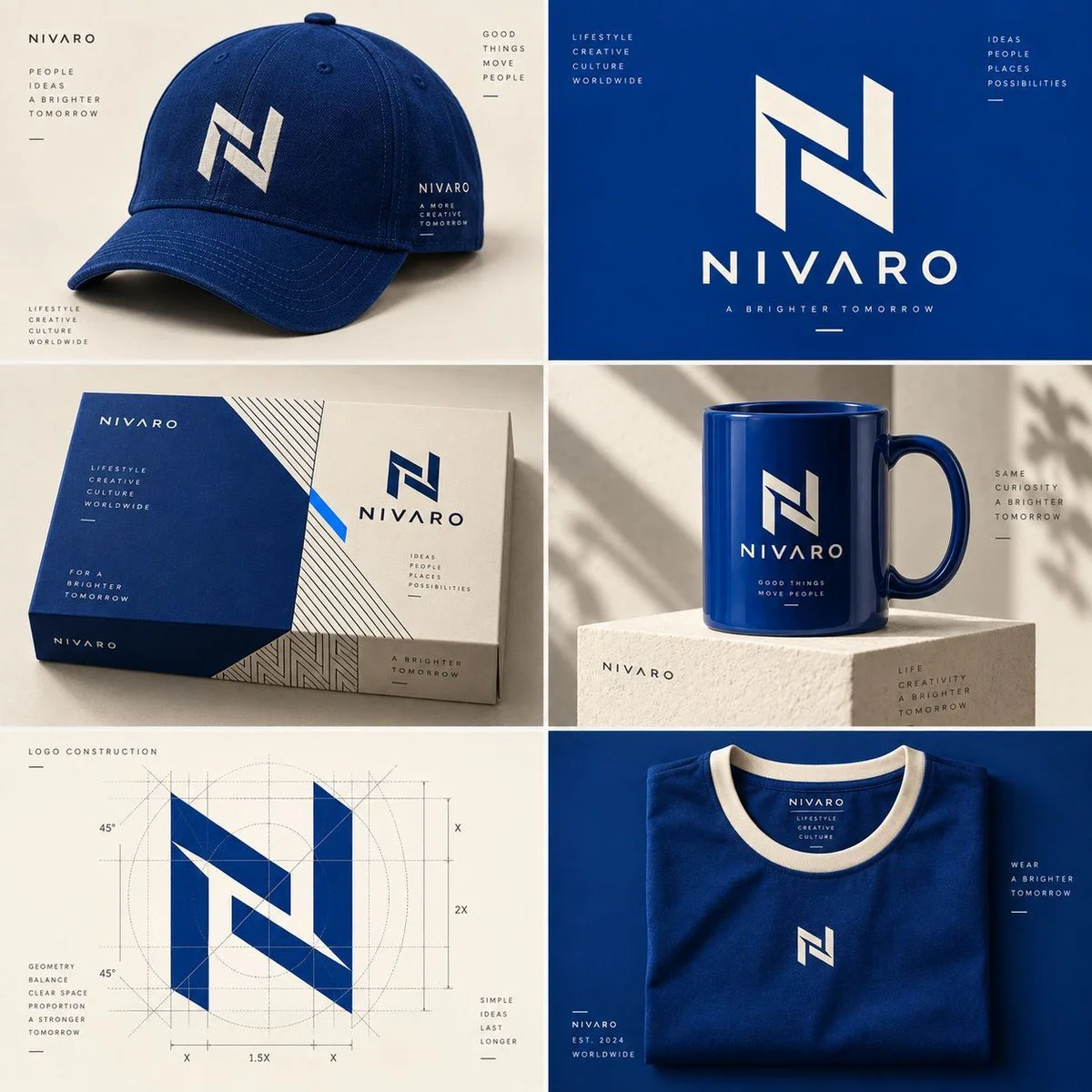 Create an ultra-realistic premium brand identity presenta...