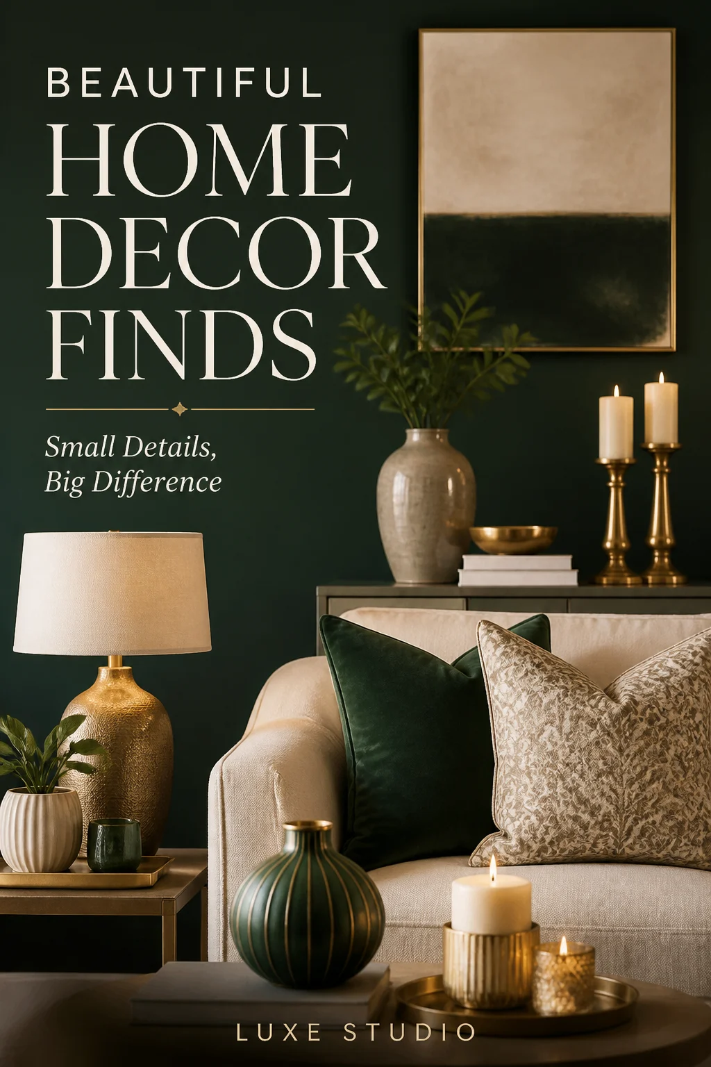 Create a premium vertical Pinterest Pin for “LUXE STUDIO ...
