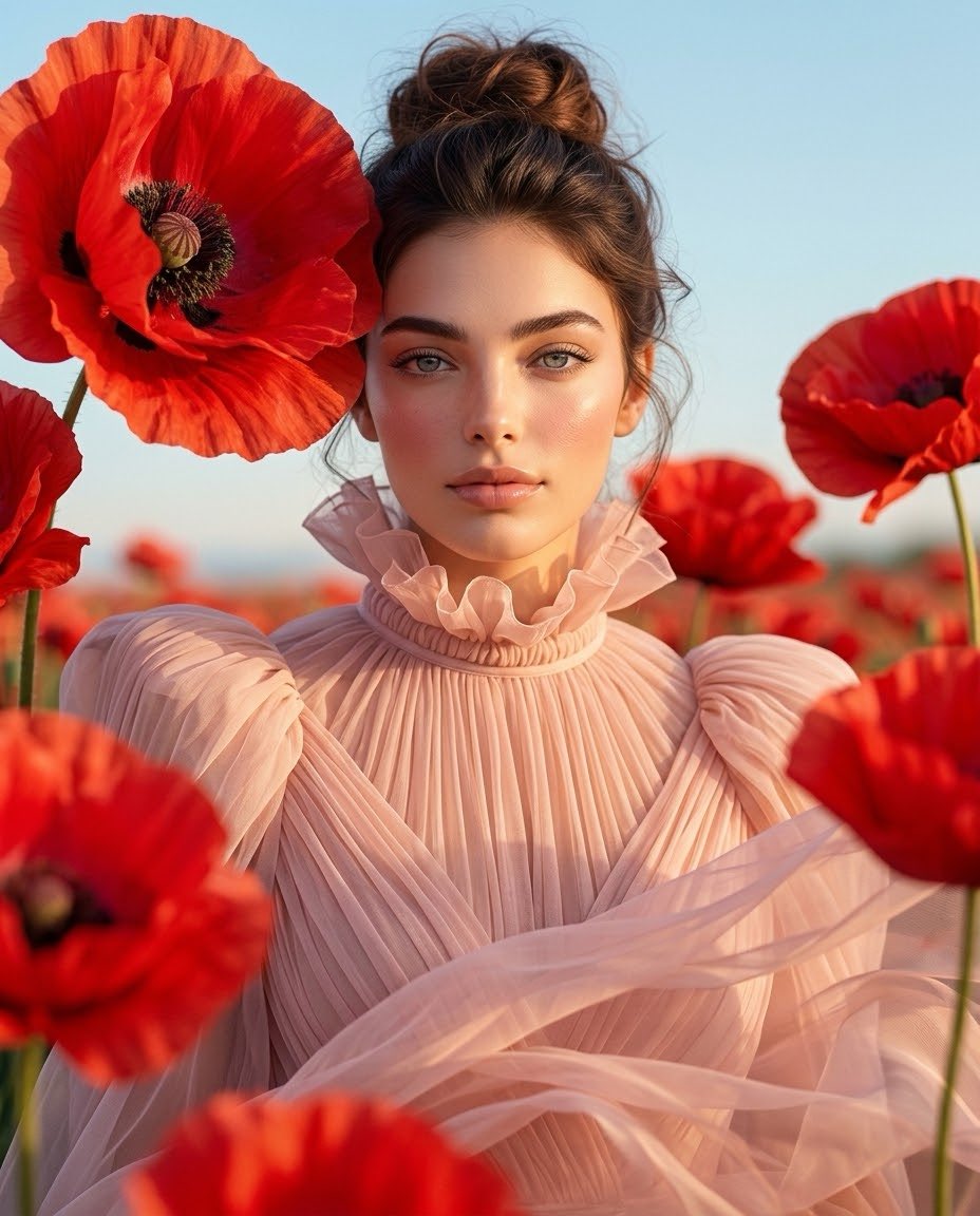 [A breathtaking ultra-photorealistic cinematic fashion portrait of an elegant adult wom...