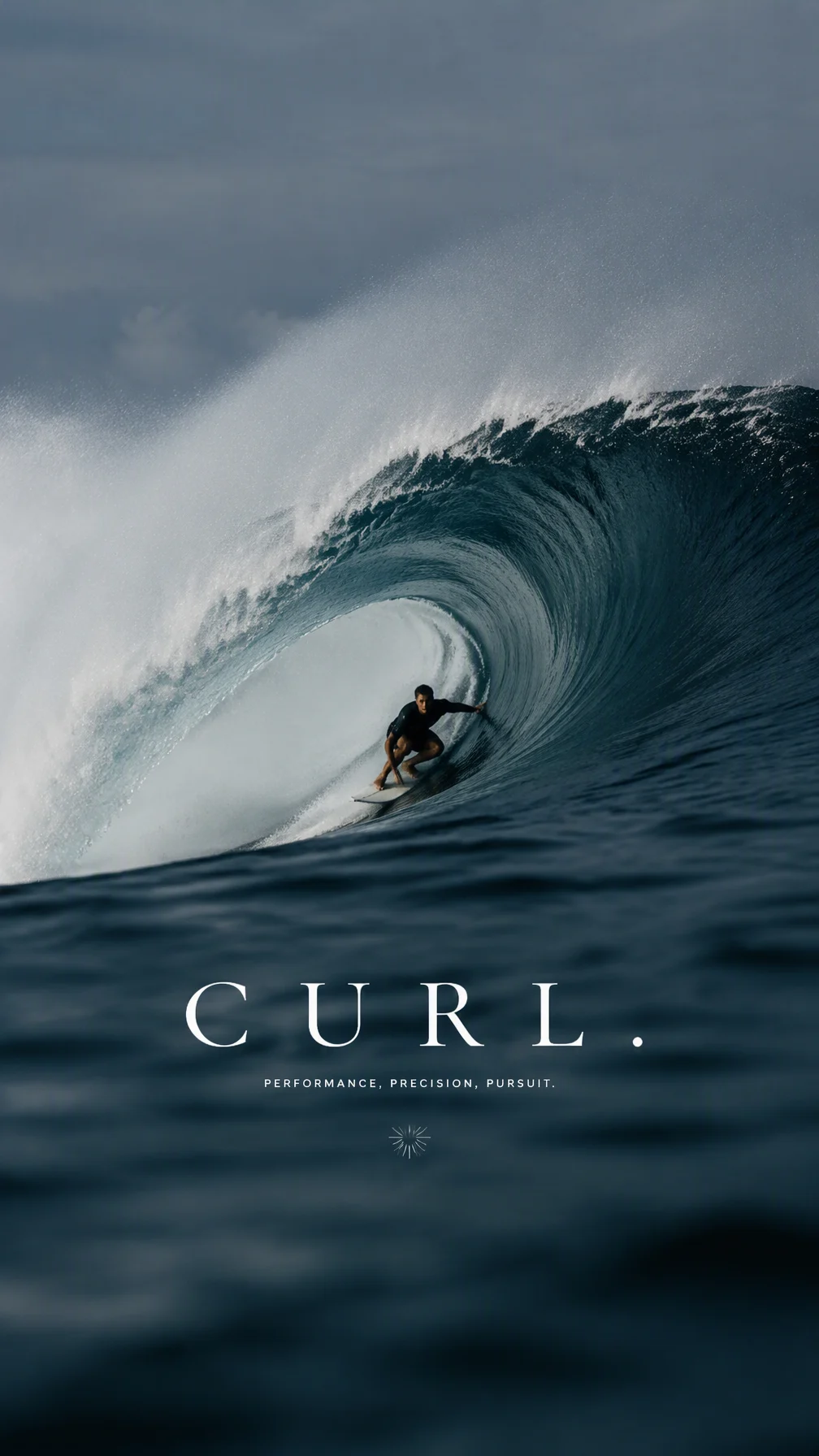 Create a premium 9:16 water sports editorial. Main Subjec...