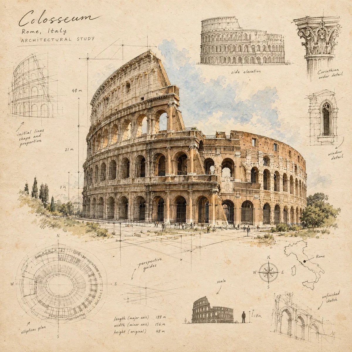 Create a stunning 4:5 vertical fine-art sketch illustration of [STRUCTURE NAME] as if i...
