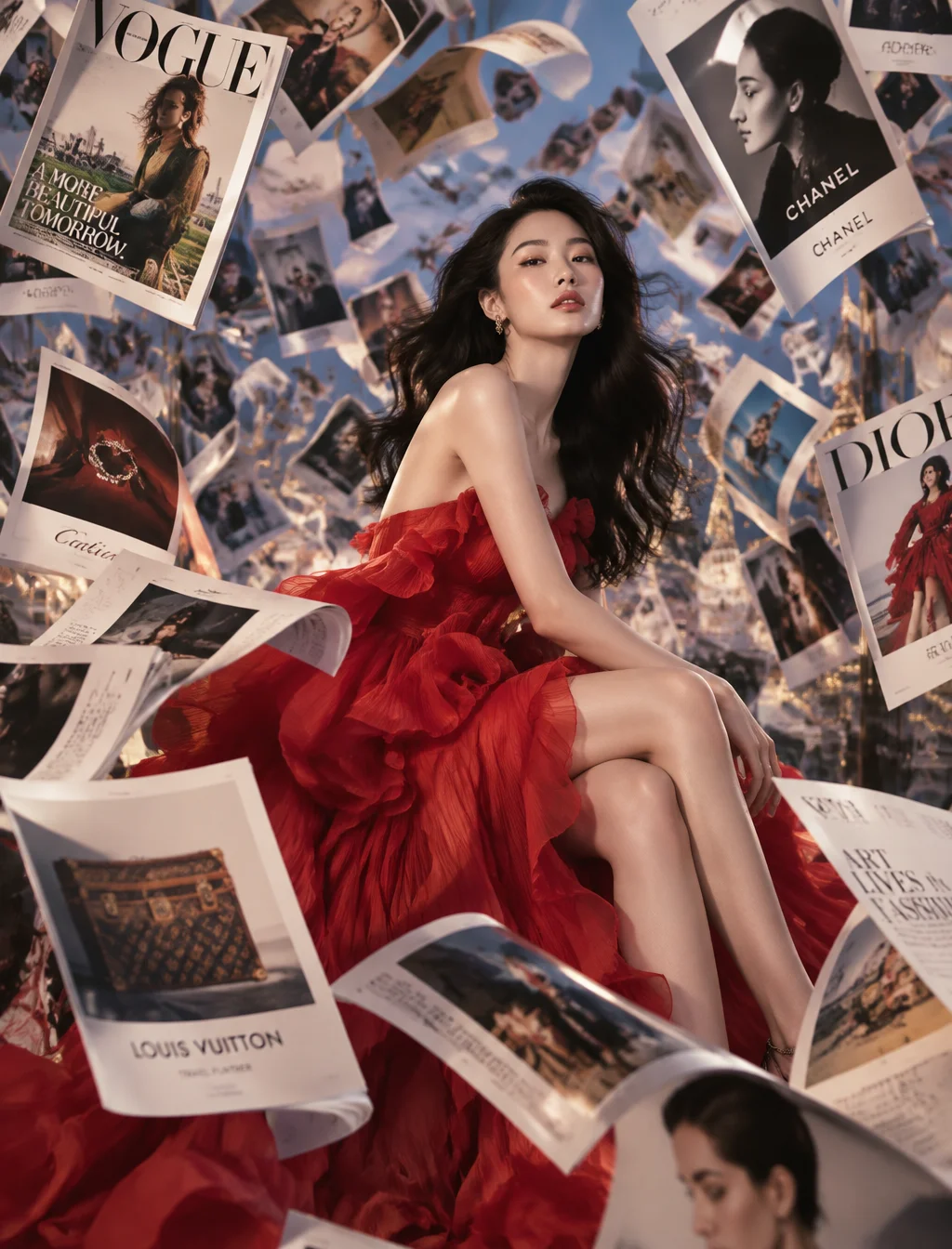Fashion editorial where hundreds of luxury magazine pages...